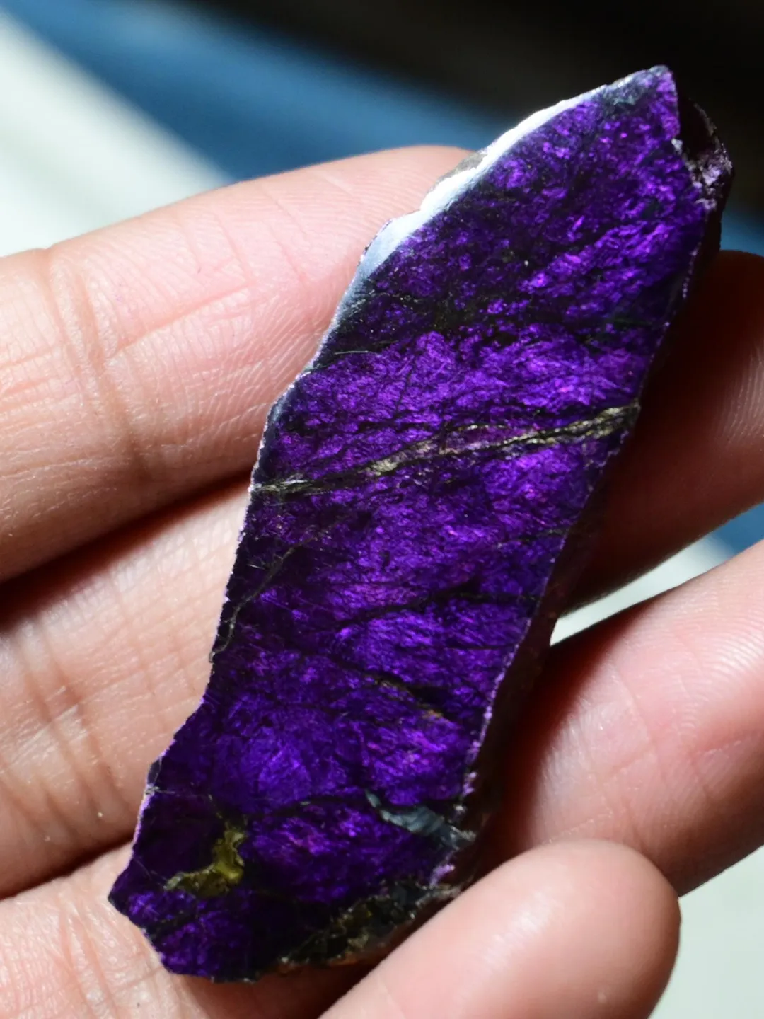 Purple Slabs Rocks Purpurite Slice: 65 ct Natural Purple Crystal Slab for Jewelry Making ...