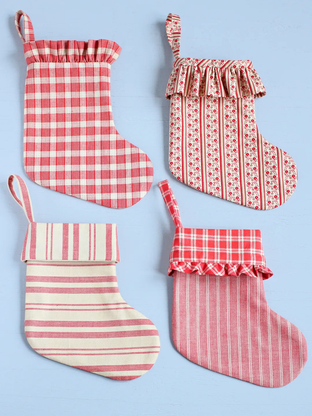 PDF Christmas Stockings Sewing Pattern in 4 Styles and 2 Sizes