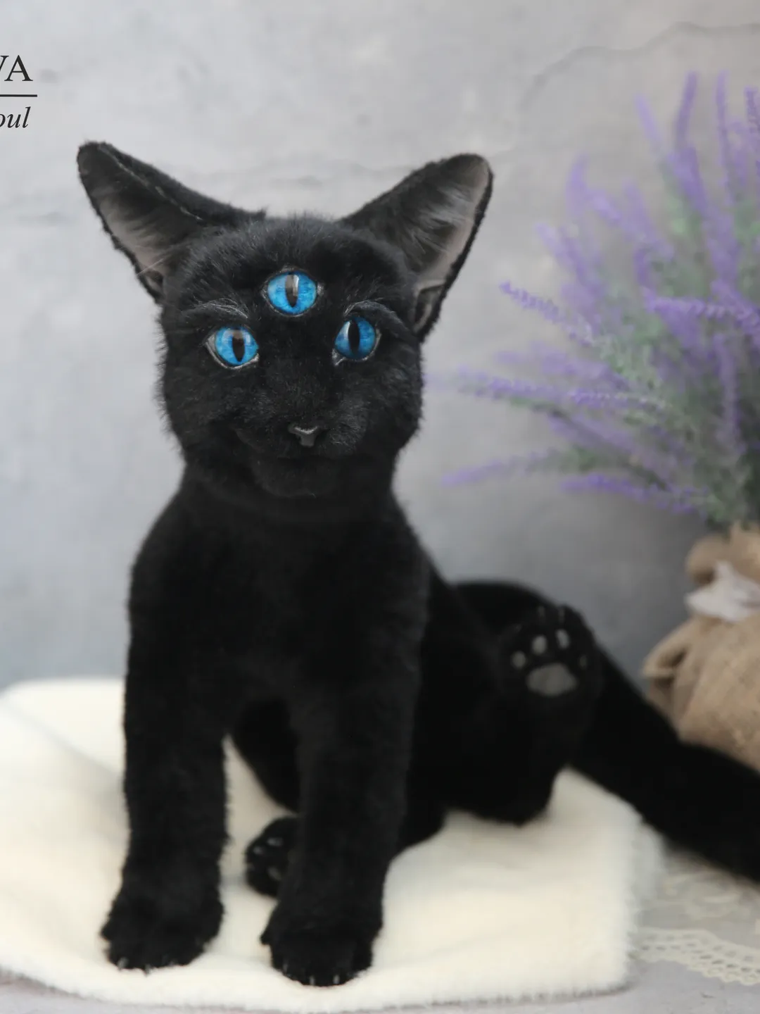 Cat Smile. Plush animals. Ooak toy. Cat plush toy