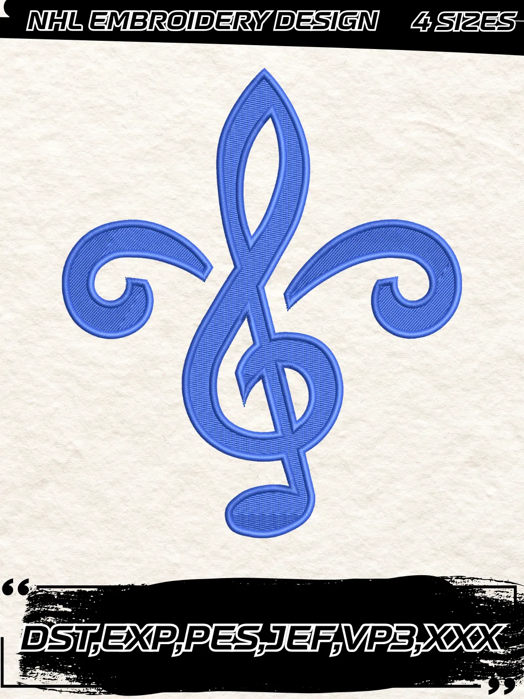 St. Louis Hockey Embroidery Design-Machine Embroidery File