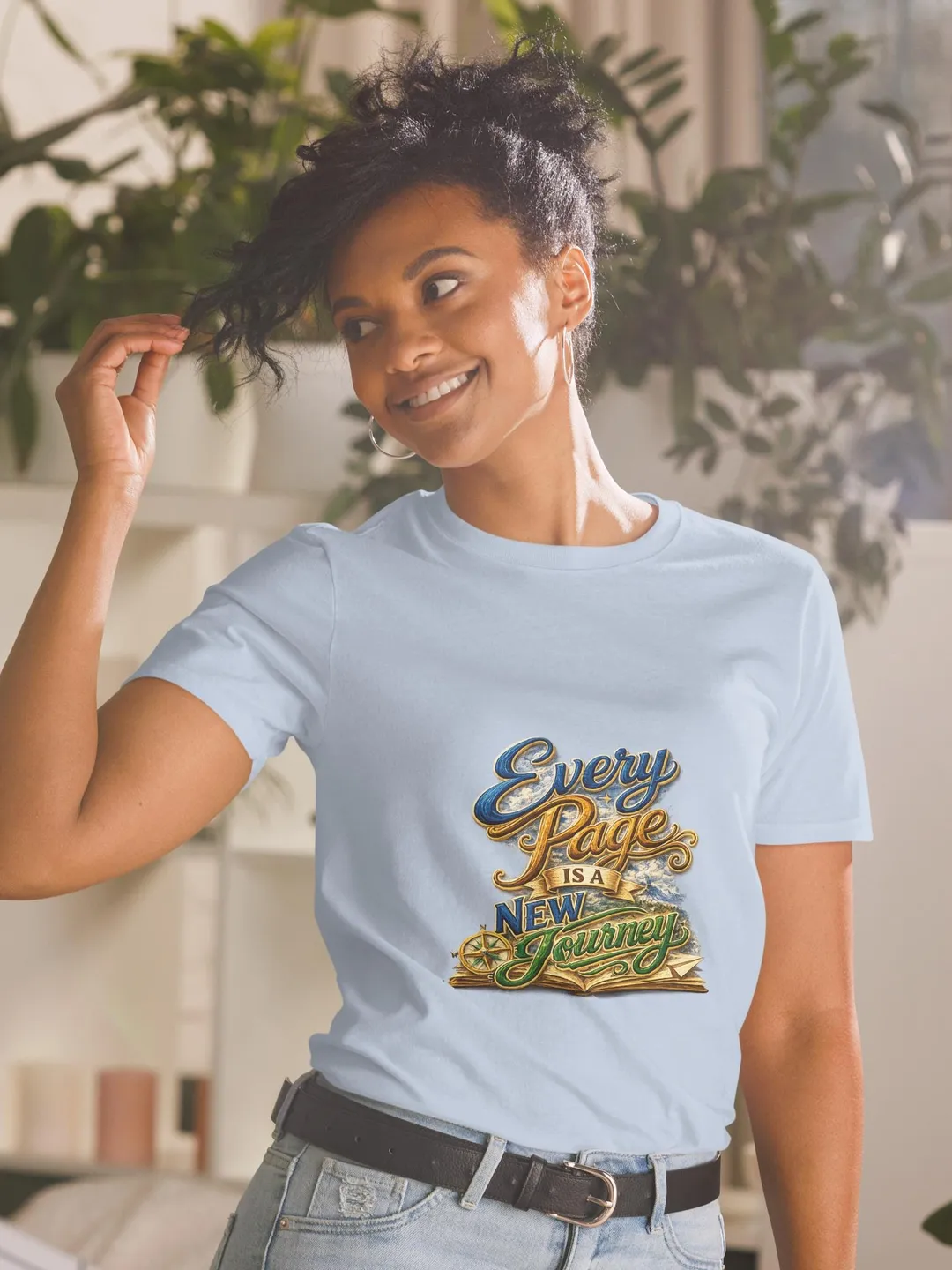 Casual women & men's reading inspired t-shirt for everyday wear