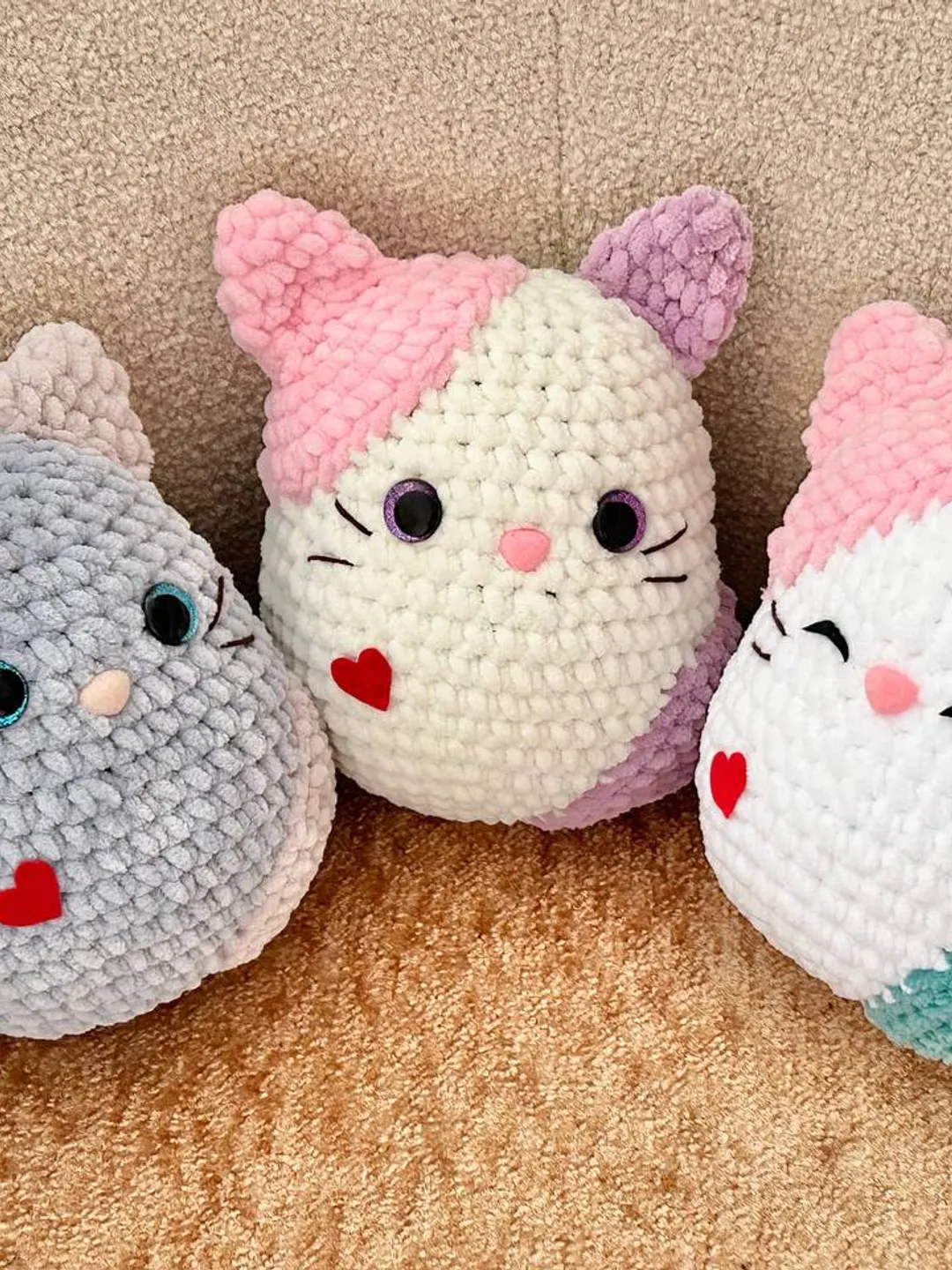 Crochet cat pattern Amigurumi kitty pattern Cuddle kitty pattern Easy  crochet pattern for beginners, image size:1080x1440