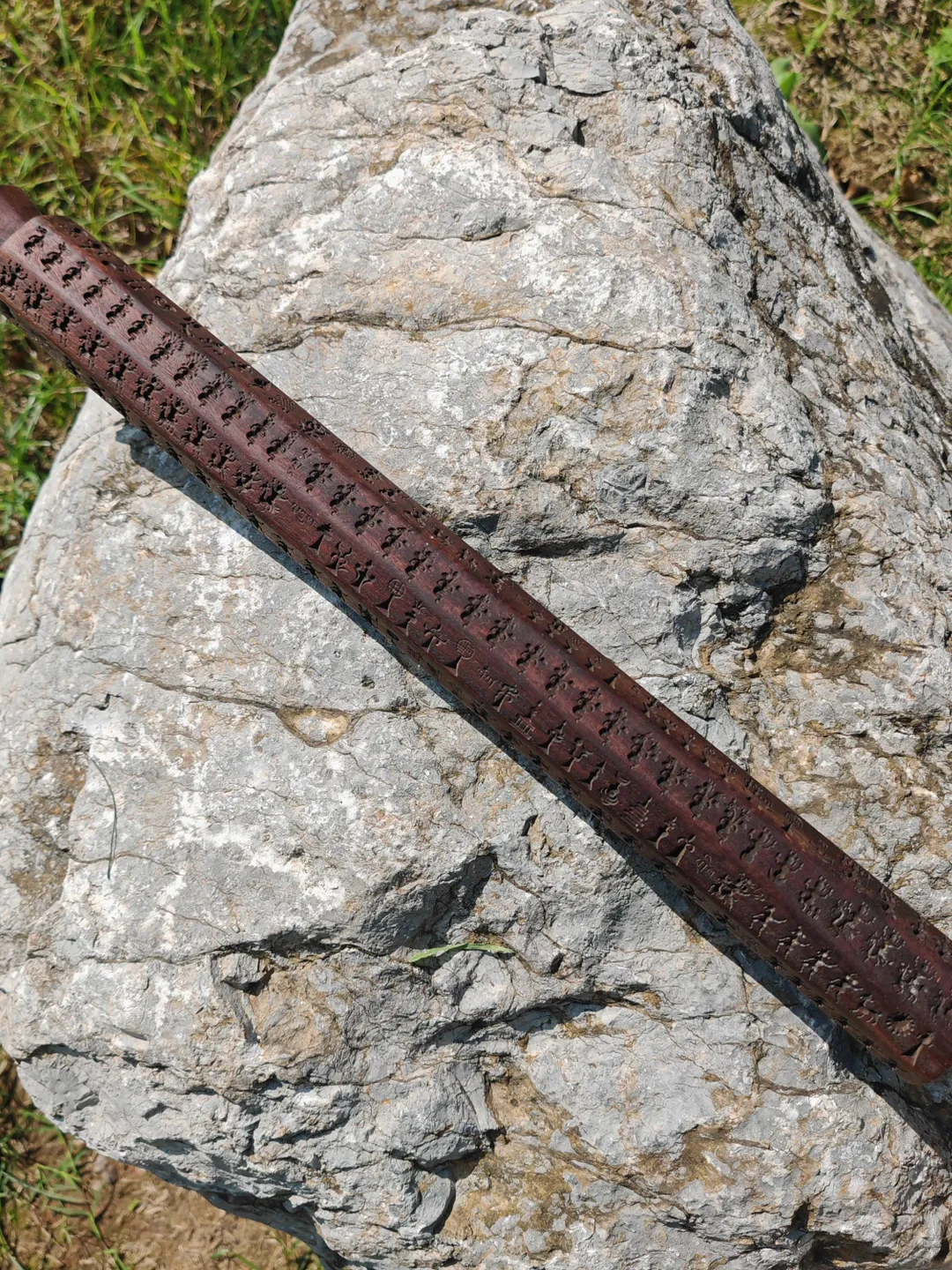 Gandhanra Antique Tibetan Buddhist Zanpar Wooden Mold Stick,Dharma Ritual Plate,Intricately Carved Esoteric Ritual Objects and protectors