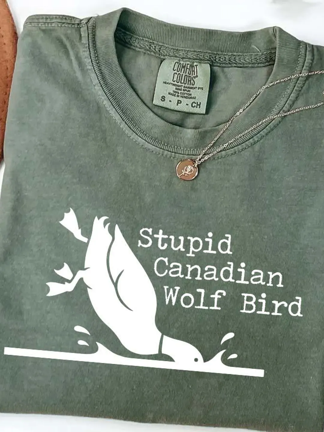 Stupid Canadian Wolf Bird Shirt, Comfort Colors® Hockey Tee, LGBT Hockey Fan Gift, Heated But Devoted Movie Shirt, Team Hollanov