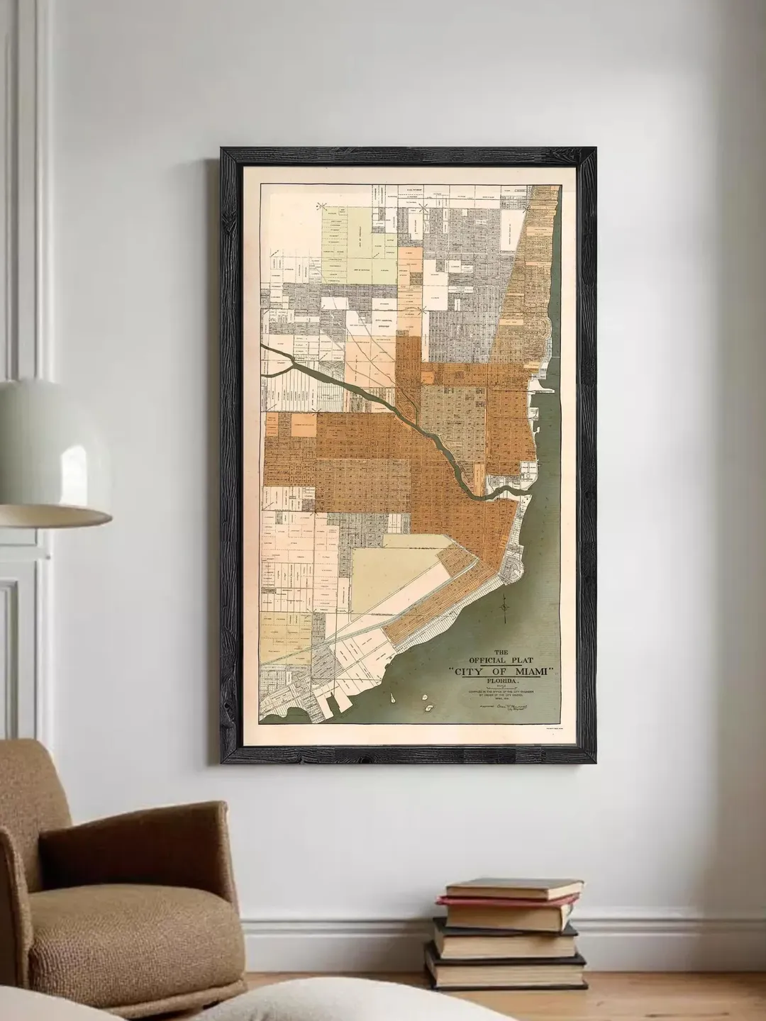 Old Map of Miami Florida 1918 Vintage Map | Wall Map Print