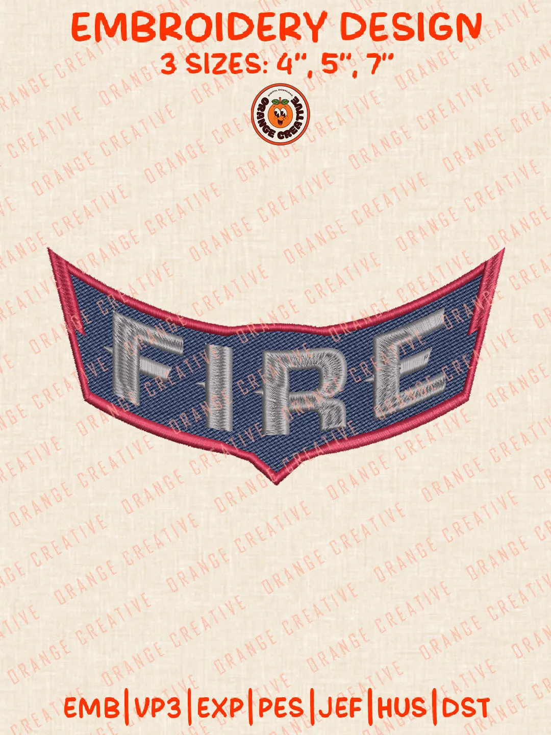 Chicago Fire FC MLS Word Logo Embroidery Files, Chicago Fire FC Embroidery Designs, League Soccer Machine Embroidery Files, MLS Chicago Fire FC Logo Machine Embroidery, 3 sizes, Digital Download
