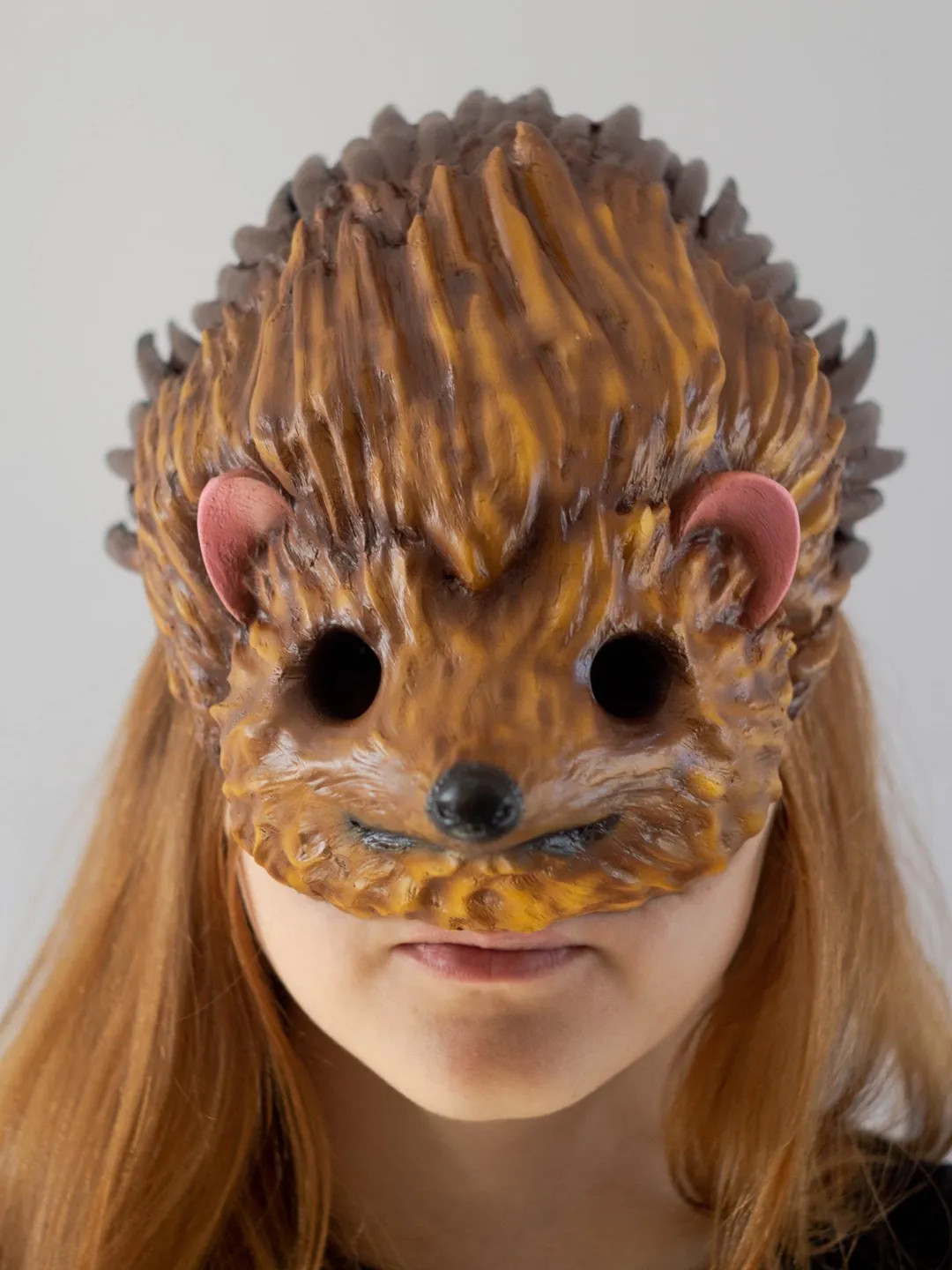 Hedgehog Mask Full Fase, Muzzle Mask, Realistic Animal Mask for Halloween or Cosplay, Kids Mask
