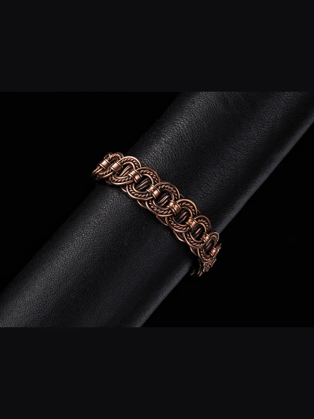 Woven copper wire bracelet Antique style handcrafted copper jewelry Unique gift
