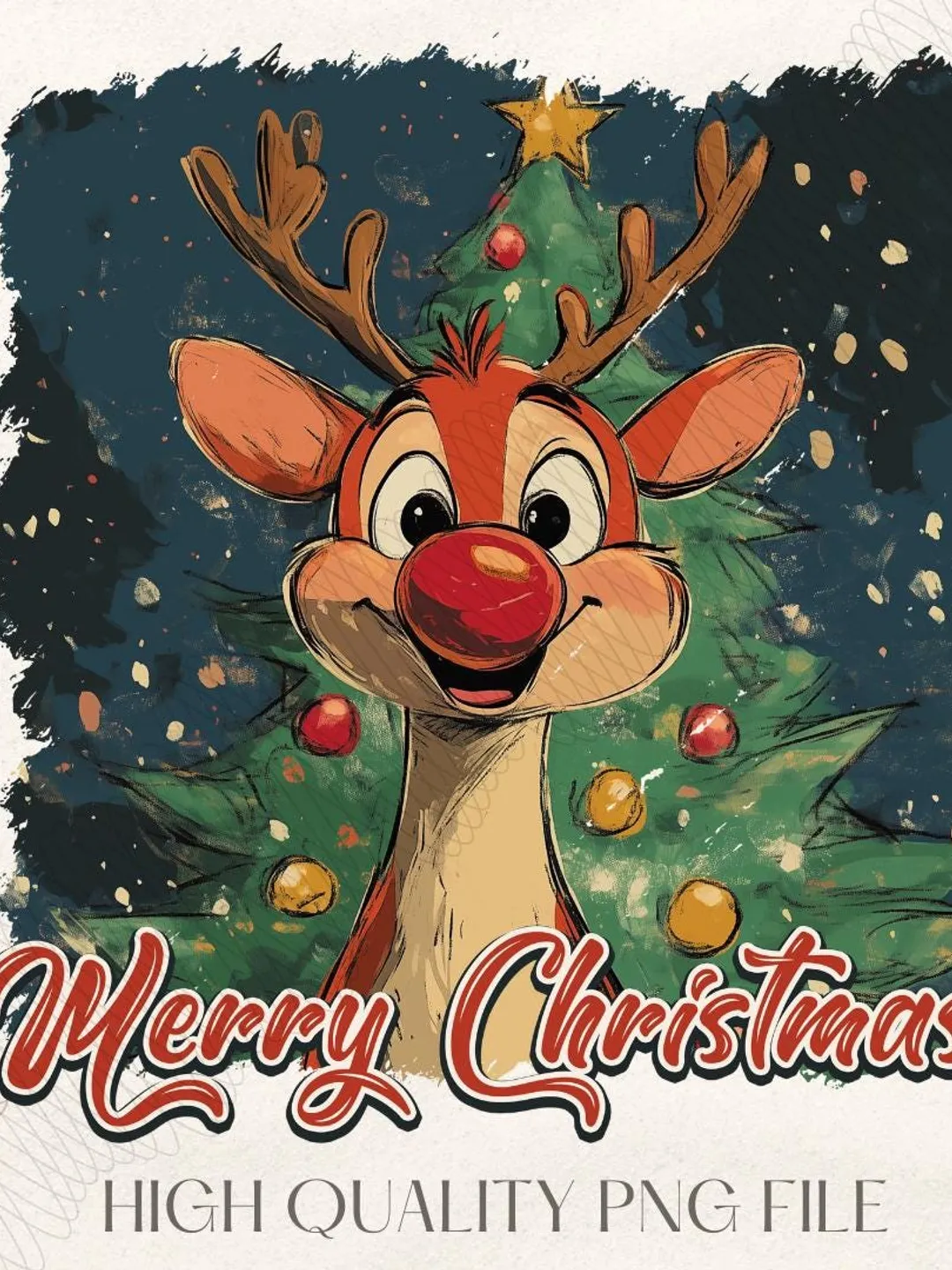 Retro Vintage Reindeer, Retro Christmas png,Christmas designs, Christmas png,Christmas sublimation,Retro Holidays png,Holiday vibes Rudolph