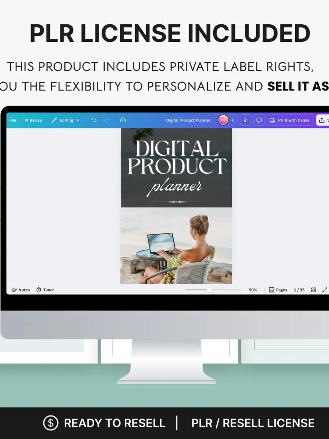 Digital Product Planner Canva Ebook | PLR Resell Rights | Editable ...