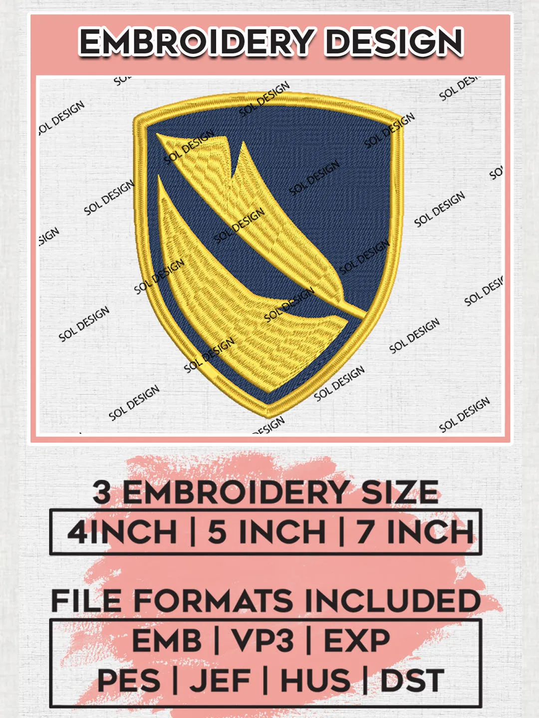 Coppin State Eagles College Football Team Shield Logo embroidery designs, NCAA Coppin State Eagles Logo Machine embroidery designs, NCAA Team Logo embroidery designs, NCAA Game Day Machine embroidery designs, Digital Download