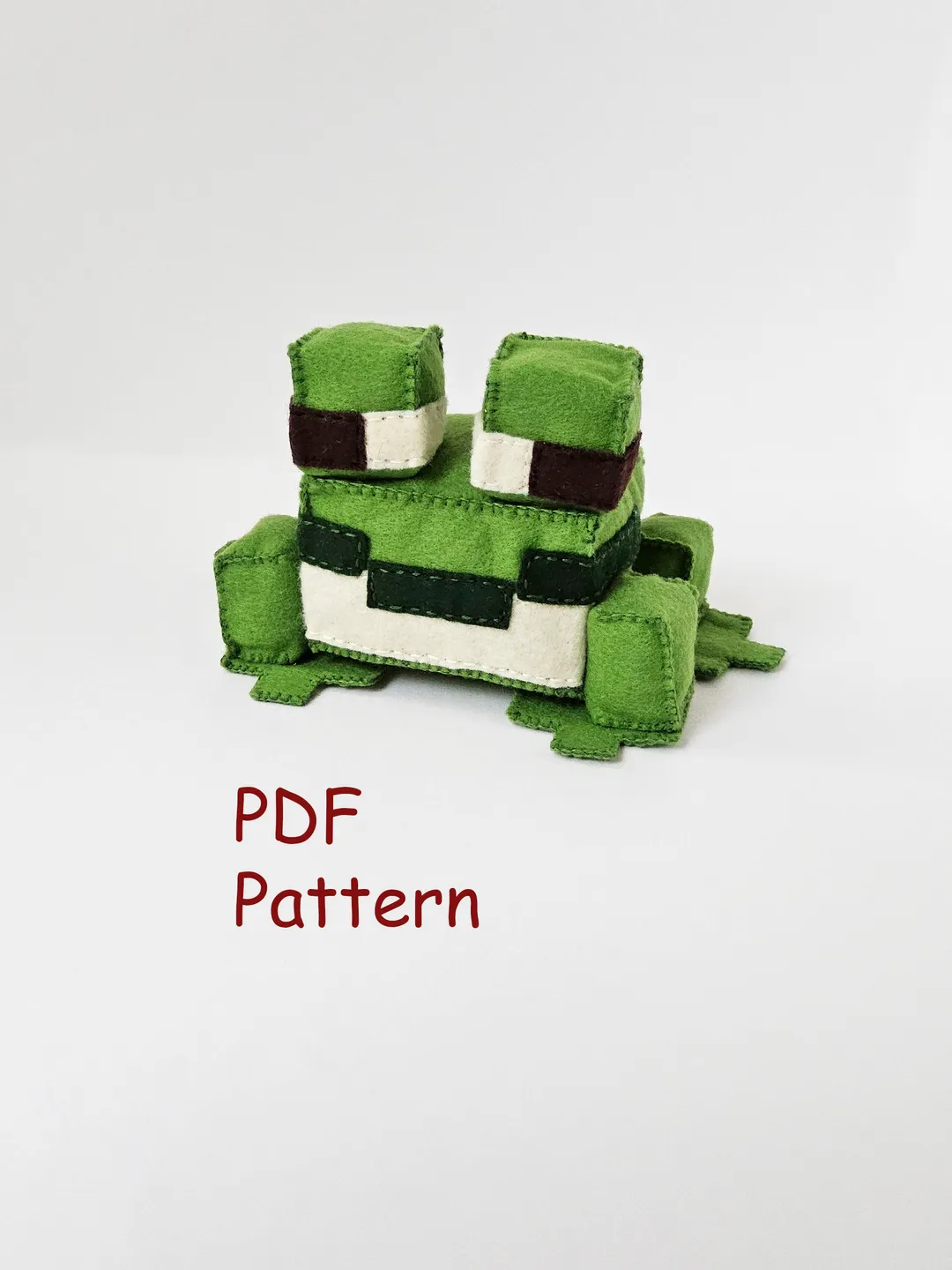 Worry Frog Toy Felt Pattern , felt animals toys patterns , Anti-stress worry pet.