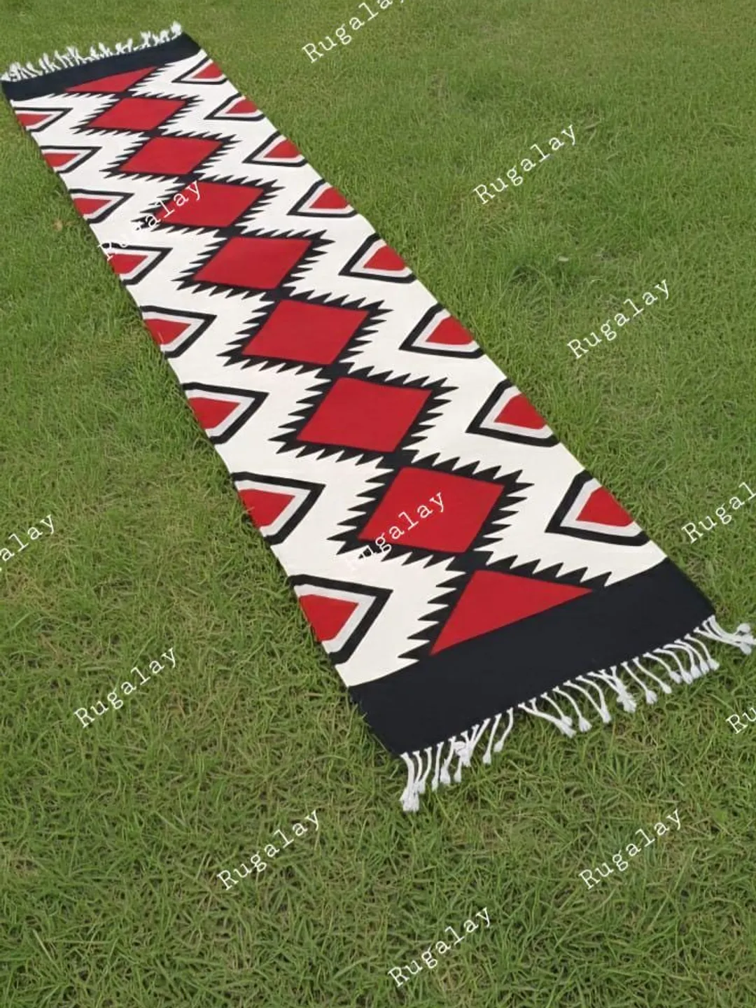Red Trail Rug Hallway Red Runner Rug Navajo Rugs for Stairs Geometric Patterned ...