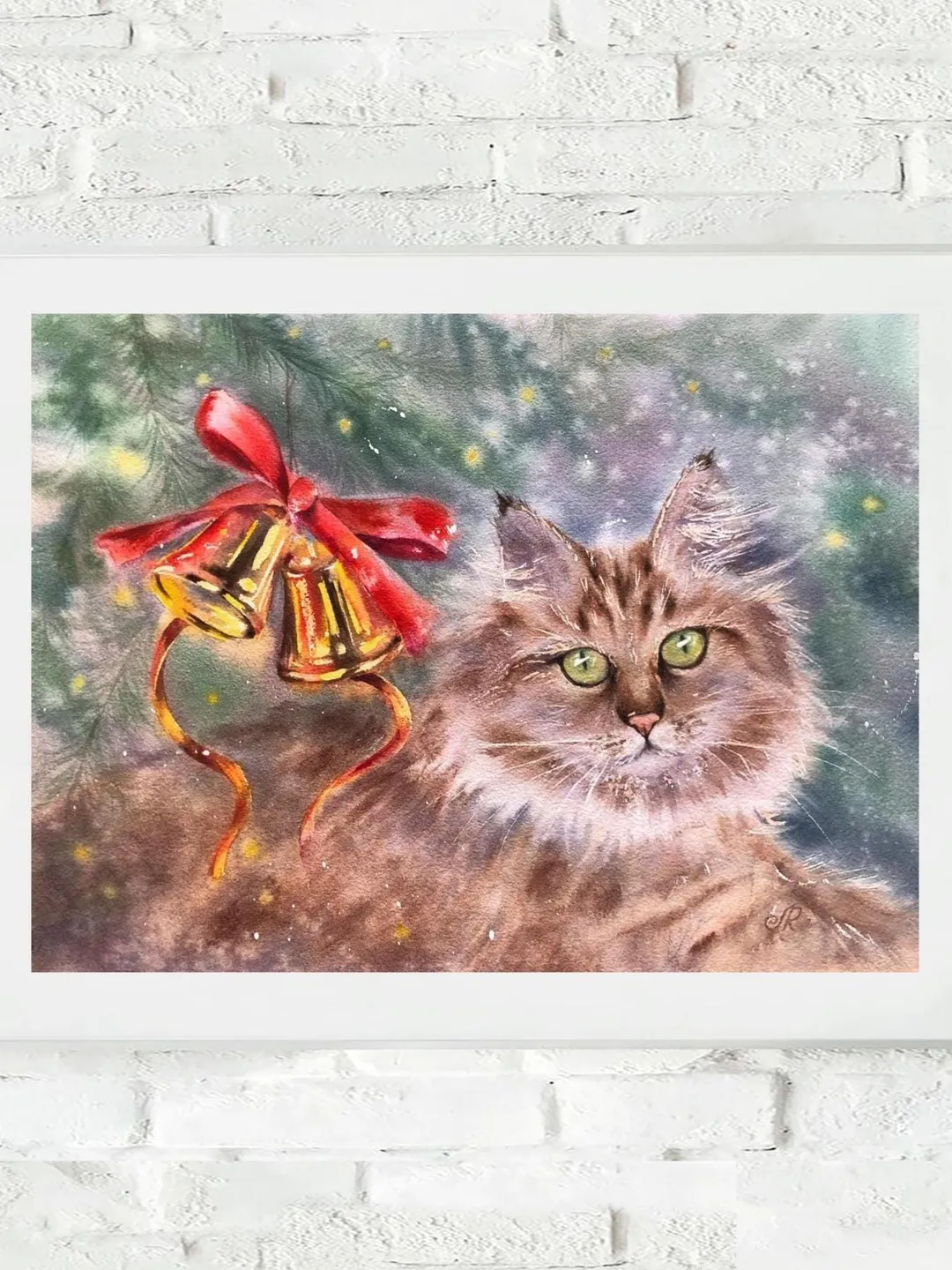 Cats Original Painting Animals Watercolor Painting Kitty Painting Cat Portrait