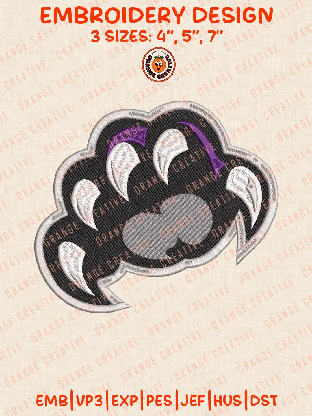 Weber State Wildcats Logo Embroidery Design, NCAA Team Embroidery Design, Machine Embroidery Design File, 4 Sizes, Digital Download
