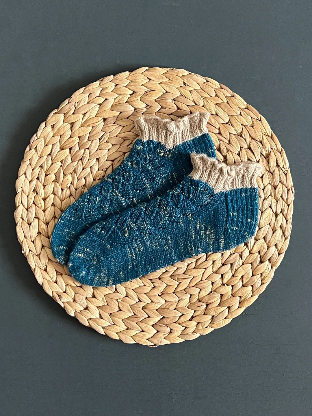 Bright warm handmade womens socks/ Warm knitted accessory