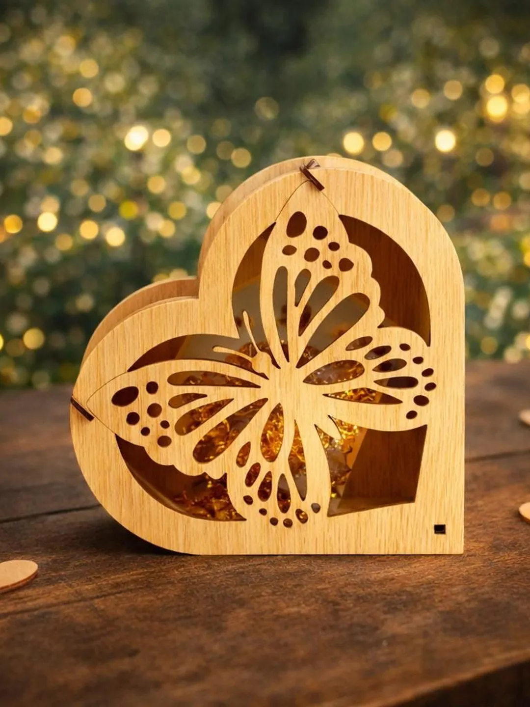 3D Butterfly Heart Box Laser Cut File | Filigree Jewelry Box SVG DXF ...