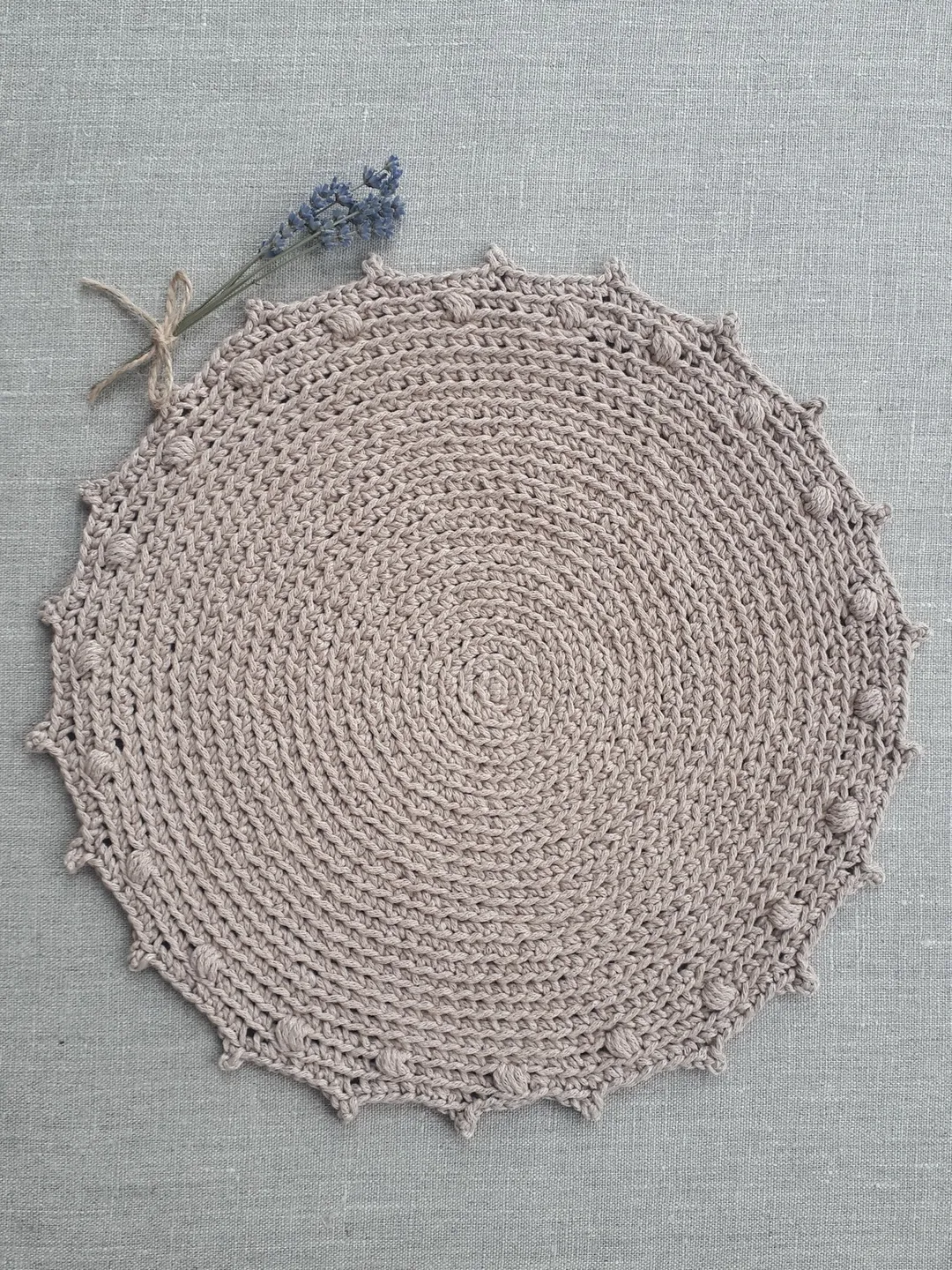 CROCHET PATTERN Round placemat tutorial DIY crochet tablemat Kitchen set Crochet pattern pfd Crochet doily pattern Cotton placemat pattern