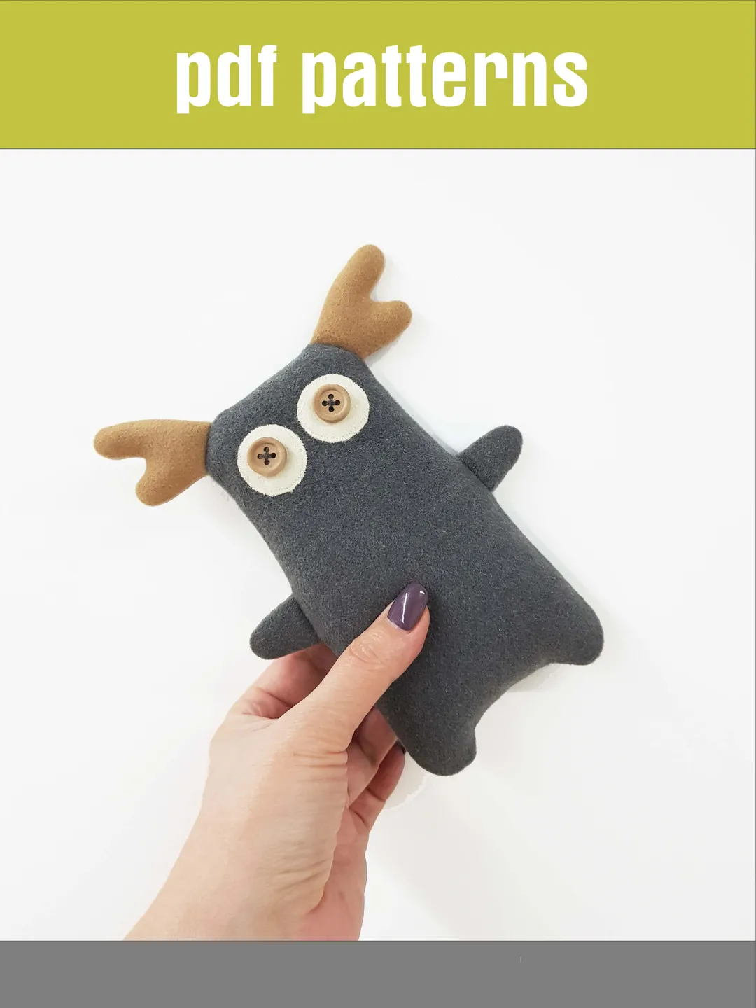 Deer sewing pattern PDF, digital tutorial, christmas toy sewing diy