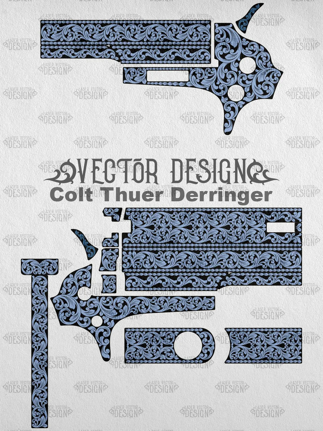 VECTOR DESIGN Colt Single Action Army 4 3/4 Scrollwork