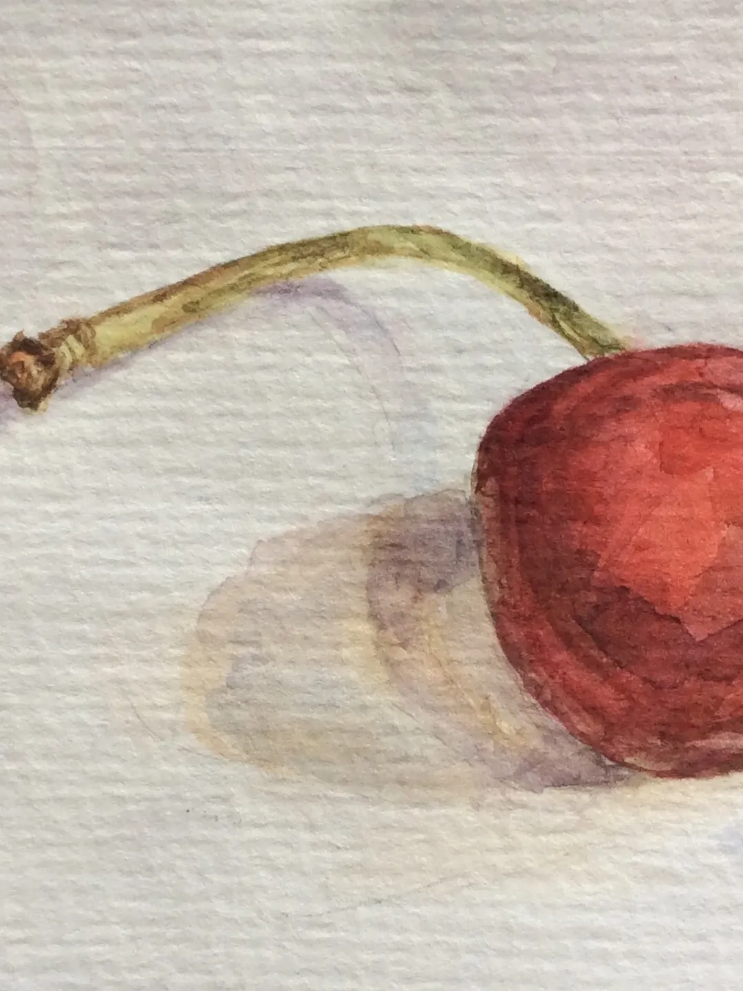"ACEO Cherry", watercolor painting fruit berry artwork