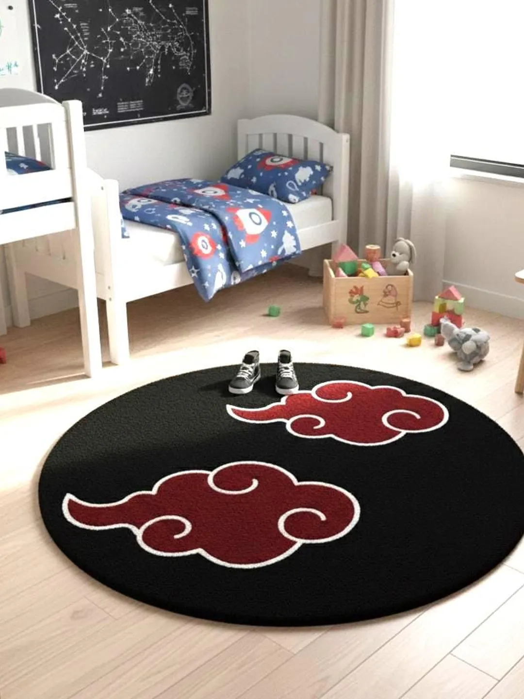 Akatsuki Anime Cloud Round Rug for Living Room , Bedroom , Nursery ...