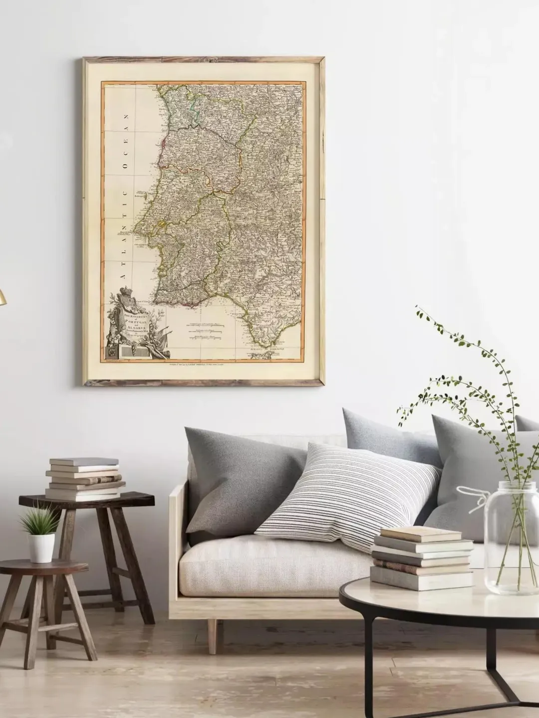 Portugal Map Print | Antique Mapa de Portugal, 1794