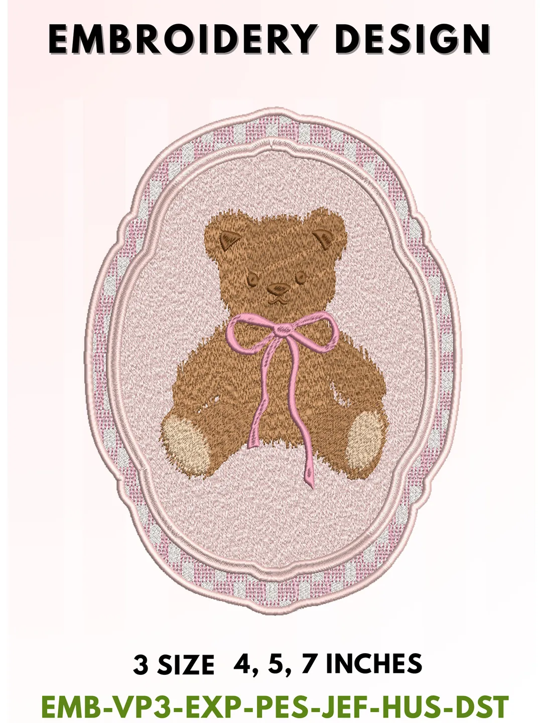 Monogram frame with curls Digital machine embroidery design