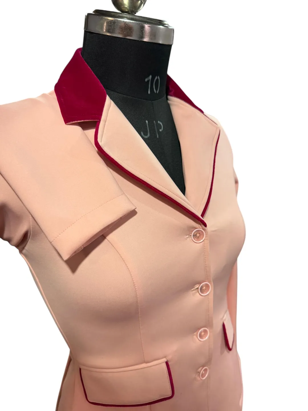 Pink Show Riding Jacket Pony Pink Riding Coat: Lightweight Equestrian Performance Jacket