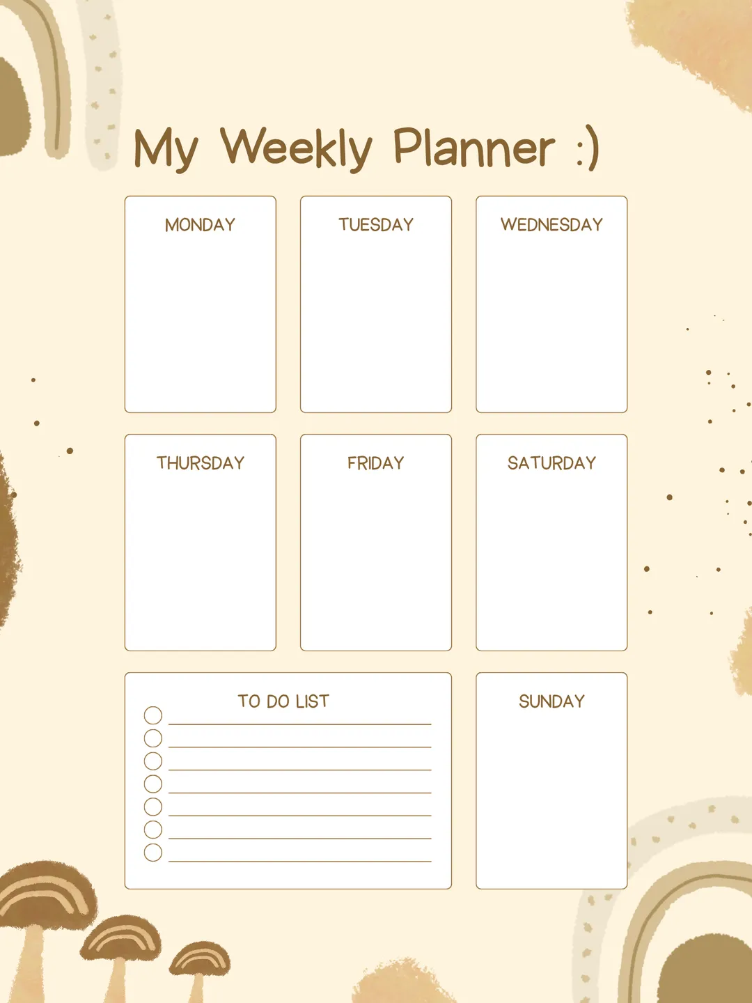 Weekly planner