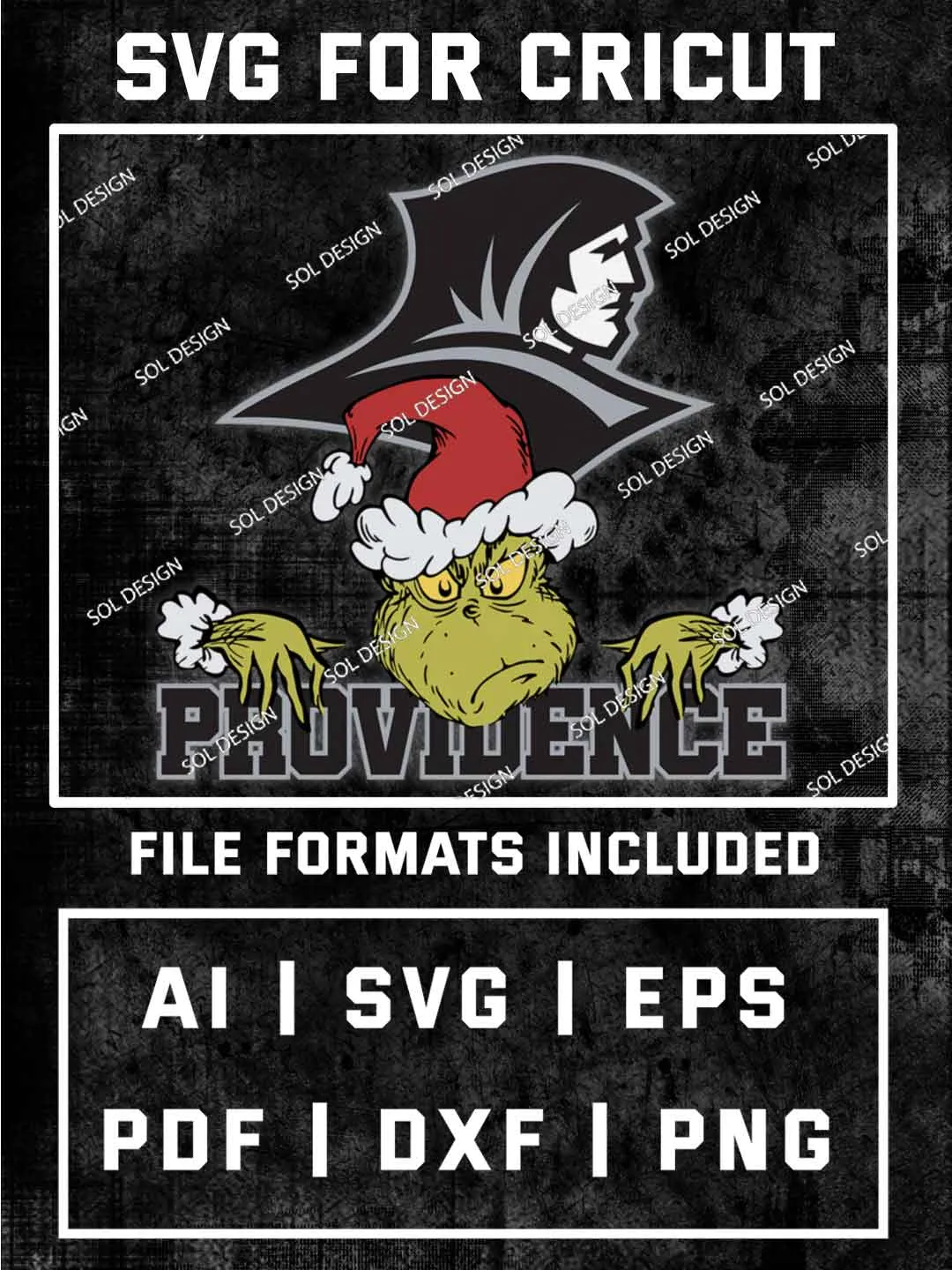 Grinch Providence Friars SVG, NCAA SVG Design, NCAA Providence Friars SVG, NCAA Friars Cricut, Christmas Svg, Grinch svg, Digital Download