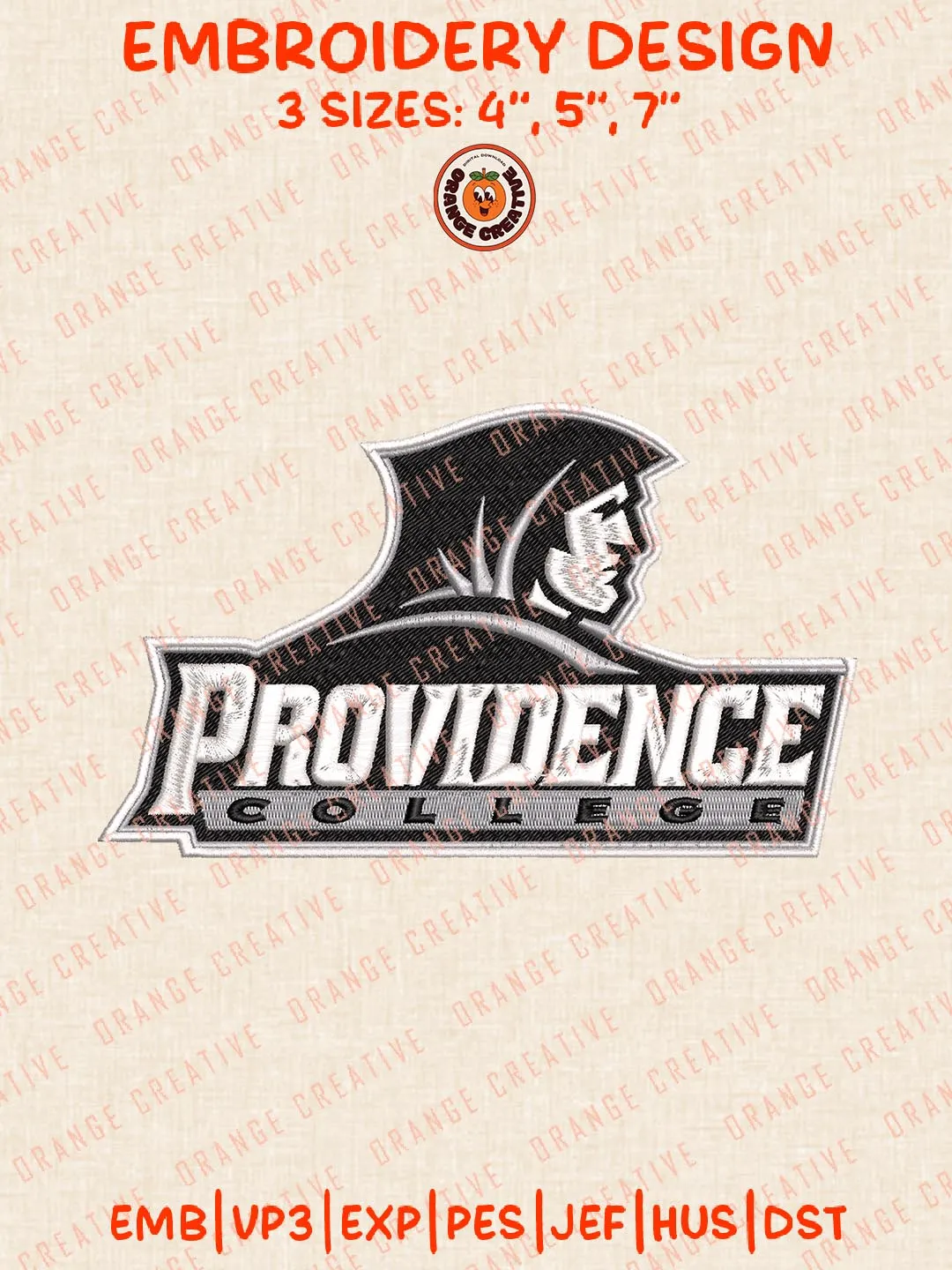 Providence Friars Logos Embroidery Design Files, NCAA Logos Embroidery Designs, Machine Embroidery Files, 4 Sizes, Custom Sizes, Instant Download