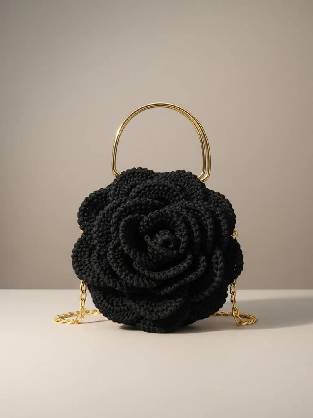 handmade Flower Rose Bag Chic Unique Stylish Women's Shoulder and Handbag