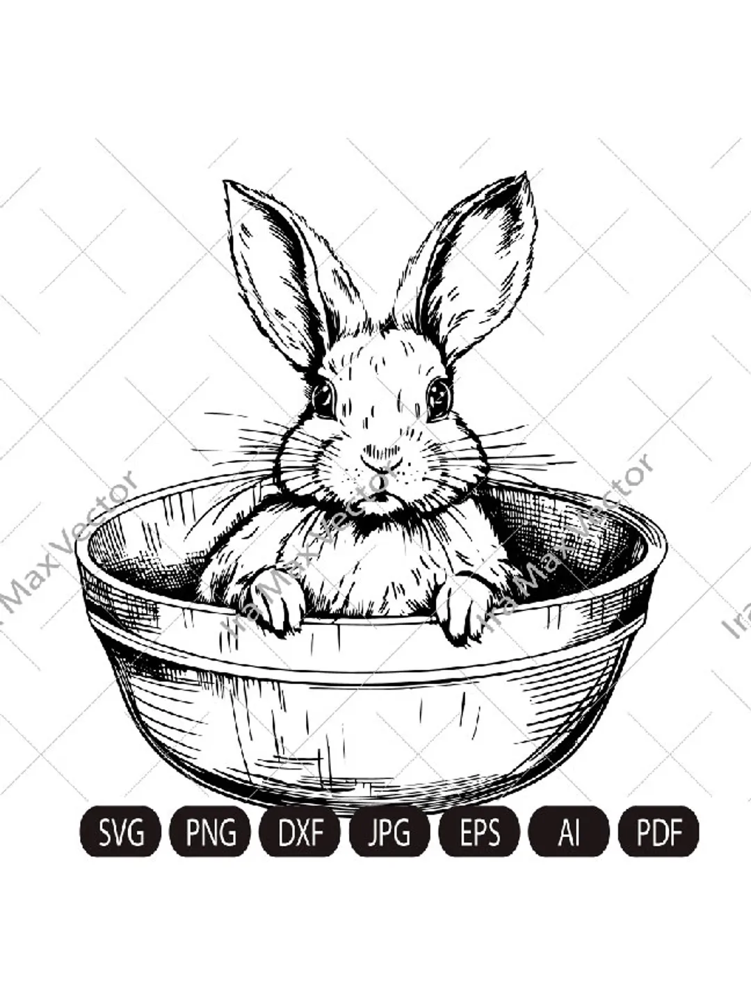 Easter Bunny SVG, Happy Easter svg, Spring svg, Rabbit SVG Cut file, Flower Bunny svg, Animal Face