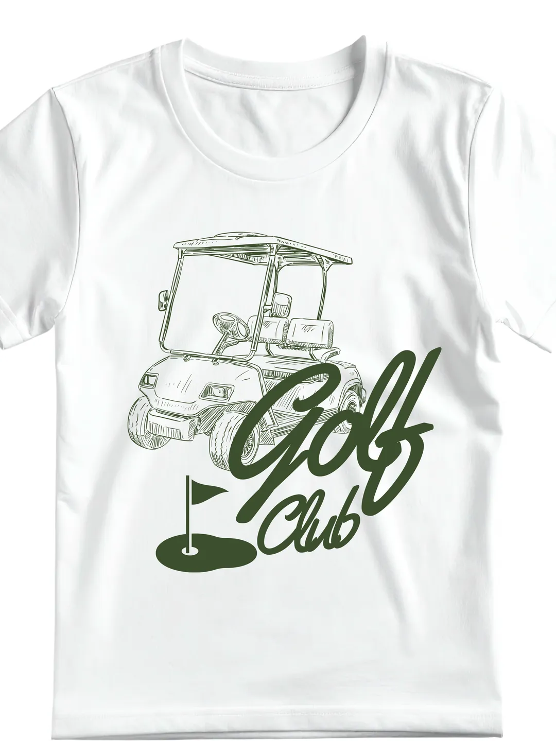 T-Shirt Design Dark Green Golf Club Vintage Classic T-Shirt | Retro Sports Golf Tee