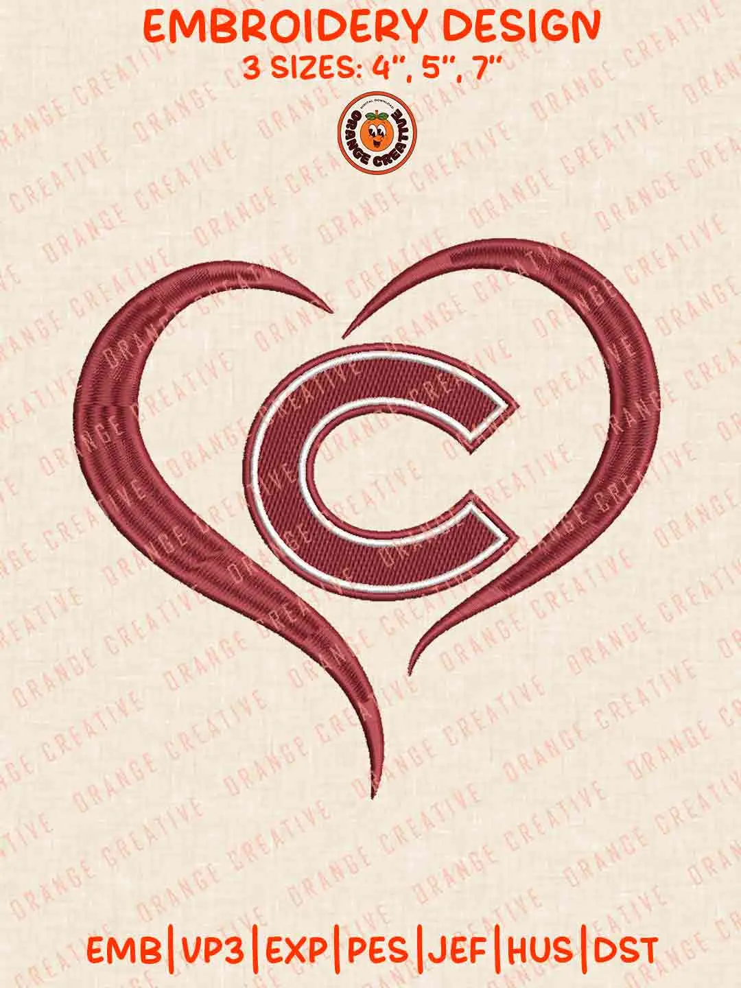 Colgate Raider Heart Embroidery Files, Football Embroidery Designs, College Sport Machine Embroidery Files, 3 Sizes, Custom Sizes, Instant Download