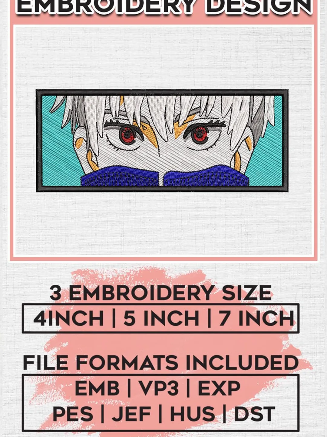 Toge Design Toge Embroidery Designs, Jujutsu Kaisen Embroidery Files, Sailor ...