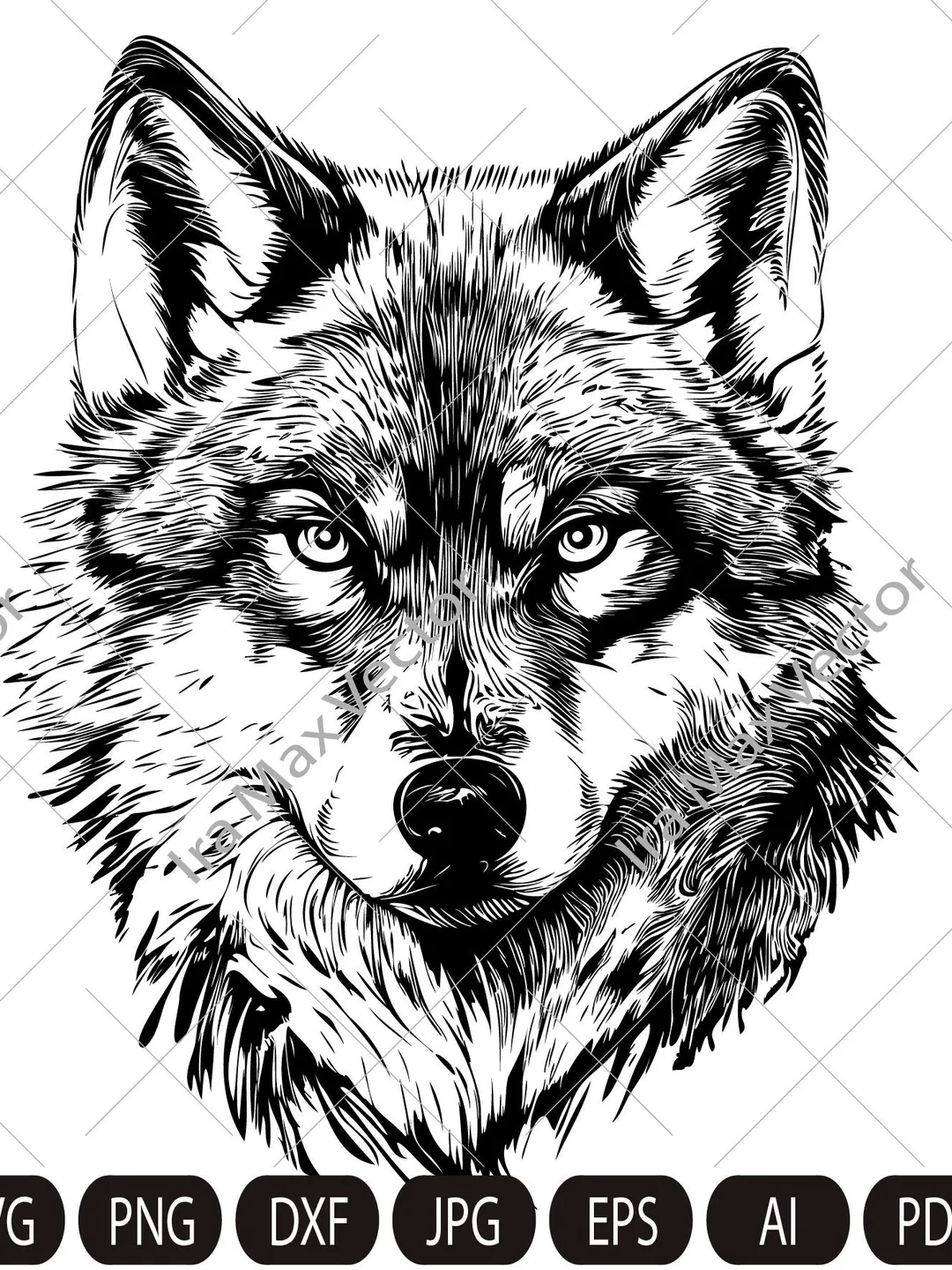 Wolf Face SVG File ,Wolf Head Svg , Wolf Svg , Wolf Clipart , Mountain Wolf Svg ,Wolf Shirt , Wolf Svg ,Files for Cricut and Silhouette