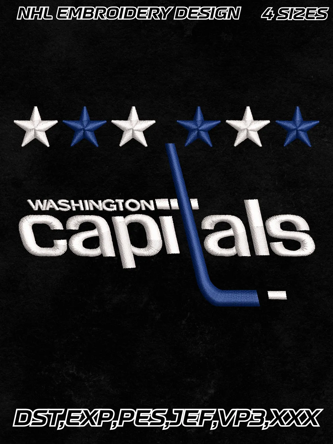 Washington Hockey Embroidery Design-Machine Embroidery File