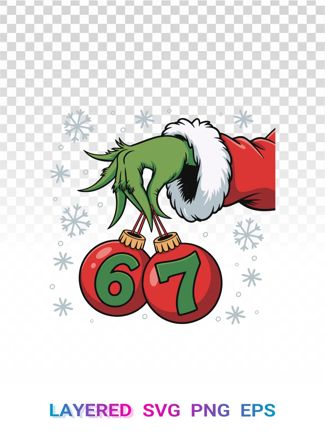 🎅 Christmas 67 Meme SVG, Funny Santa PNG, Gen Z Holiday Clipart