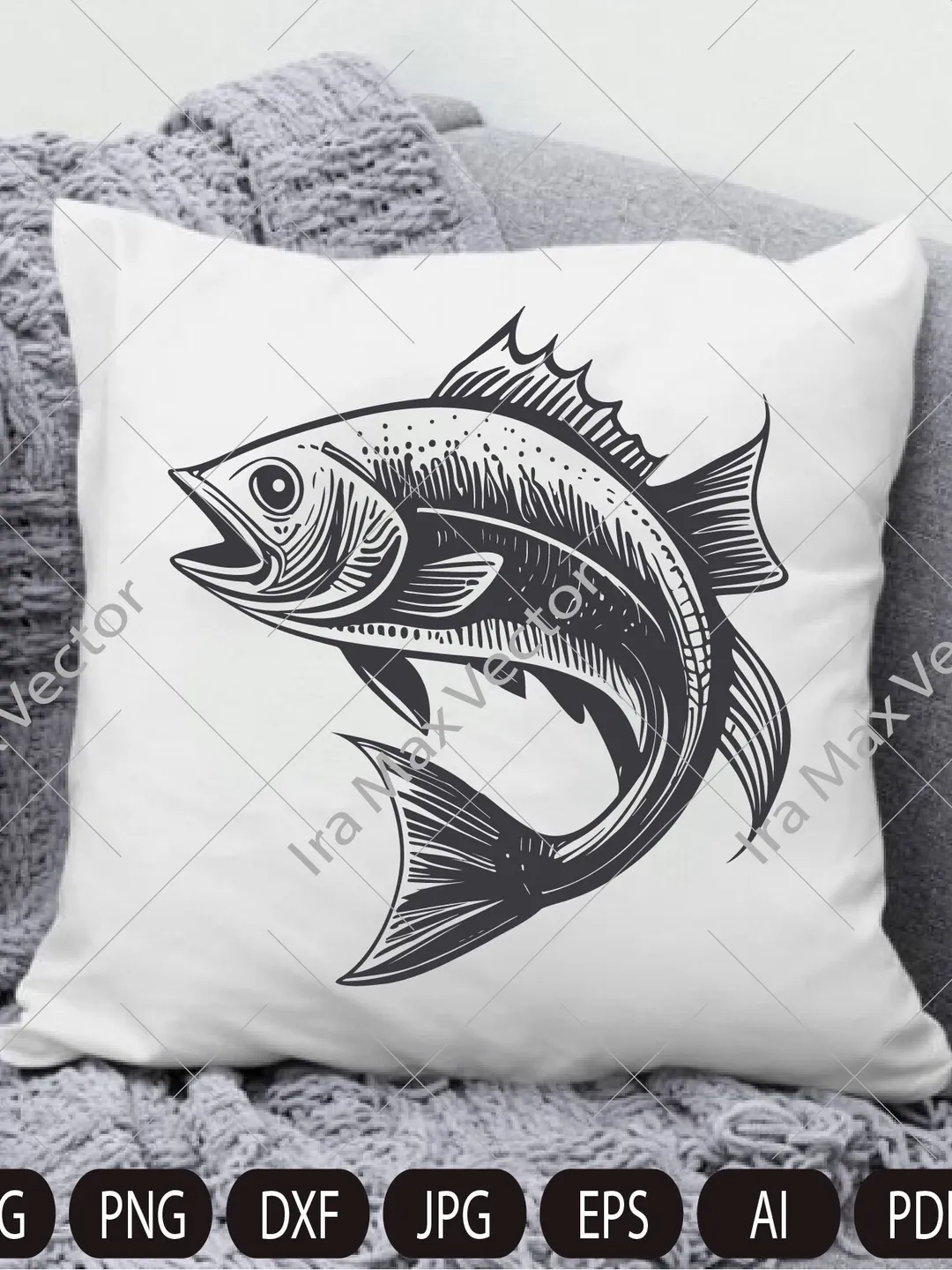 Fish Back File Fish SVG / Cute fish SVG / fish silhouette / fish vector / fish cut ...