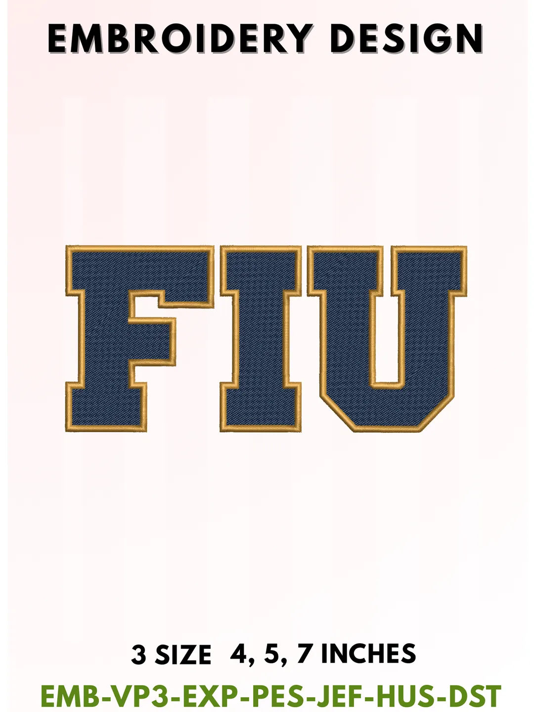 Panther Football Embroidery Design, College Sports Embroidery Files, Sports Machine Embroidery Files, 3 Sizes, Instant Download