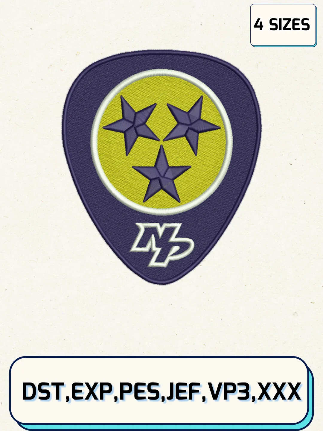 Nashville Predators Alternate Logos Embroidery Design Files, NHL Logos Embroidery Designs, Machine Embroidery Files, 4 Sizes