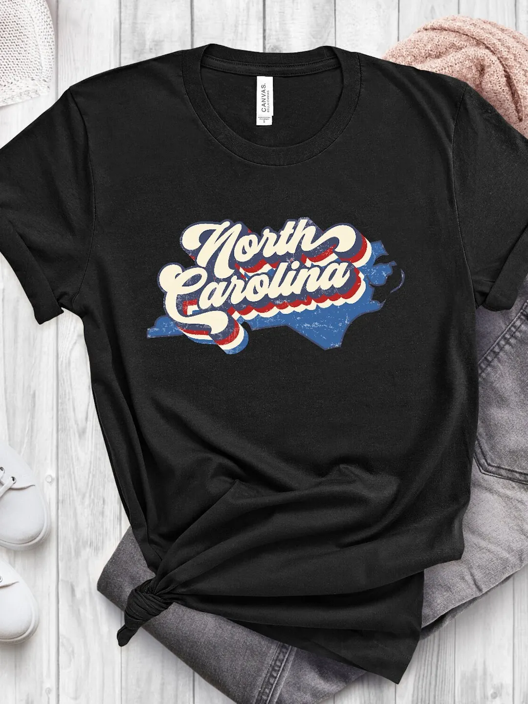 Vintage North Carolina State Shirt, Retro North Carolina College Student Tee