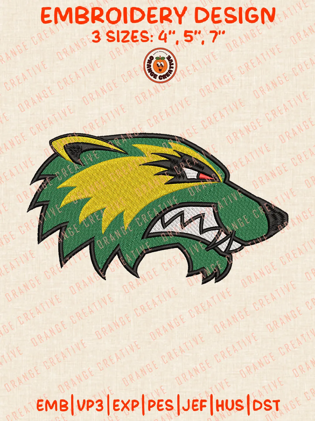 Utah Valley Wolverines Head Mascot Logo Embroidery Files, NCAA Utah Valley Wolverines Team Embroidery Designs, Football Team Machine Embroidery Files, NCAA Utah Valley Wolverines Machine Embroidery, Digital Download