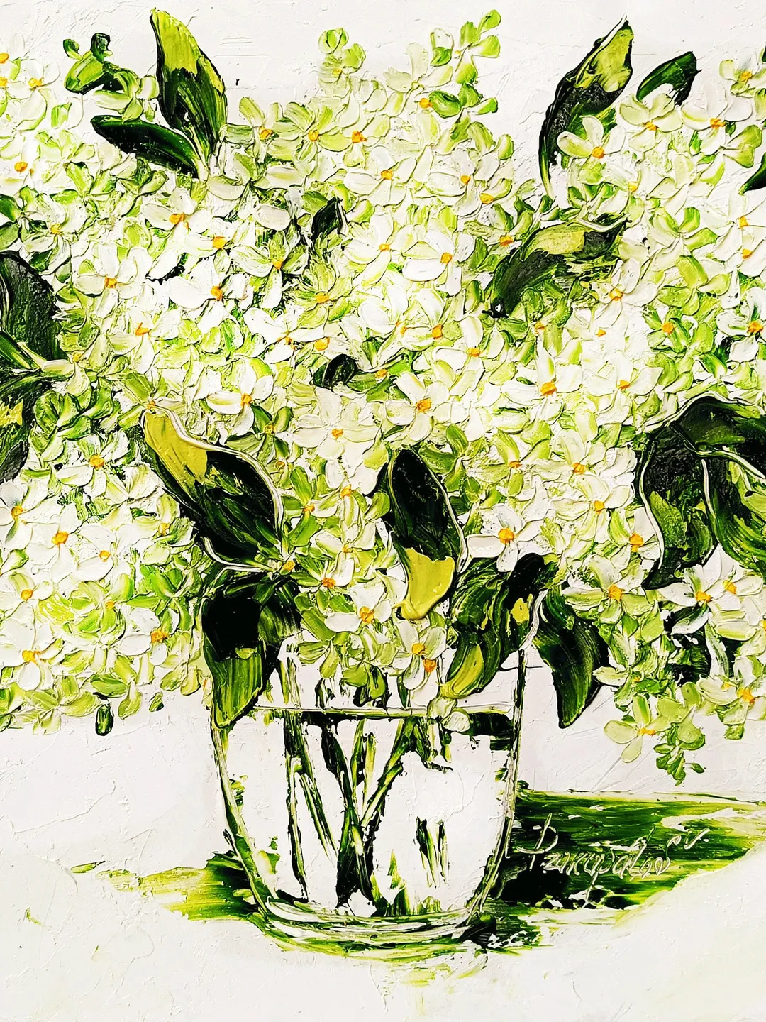 Lilac Painting Flowers Original Art Impasto Oil Painting painting Floral Small Painting by ArtProkopaloSv