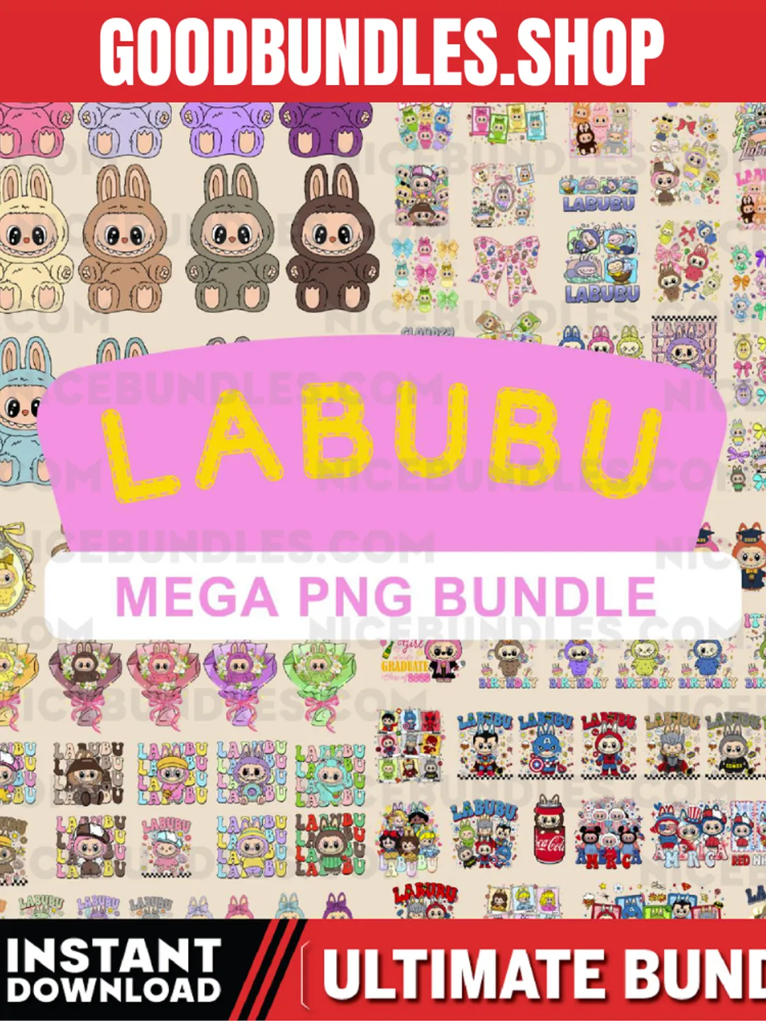 Labubu Vector File Labubu +120 Designs PNG Mega Bundle, Labubu Clipart, Labubu PNG,Cute ...