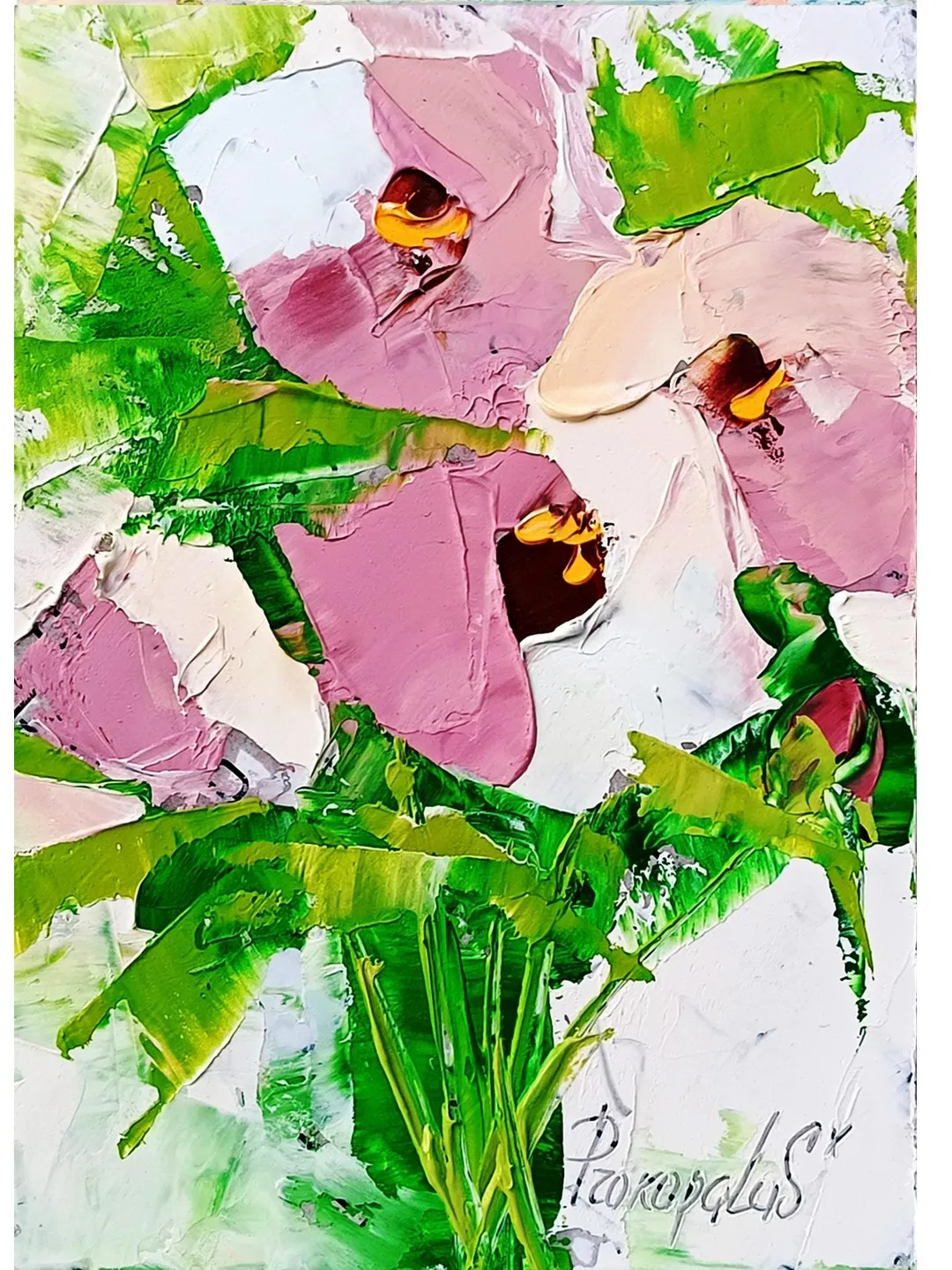 Peonies painting Flowers original oil painting Small Original art Peony wall art Pink peonies art Floral wall decor Mini art 7x5 painting