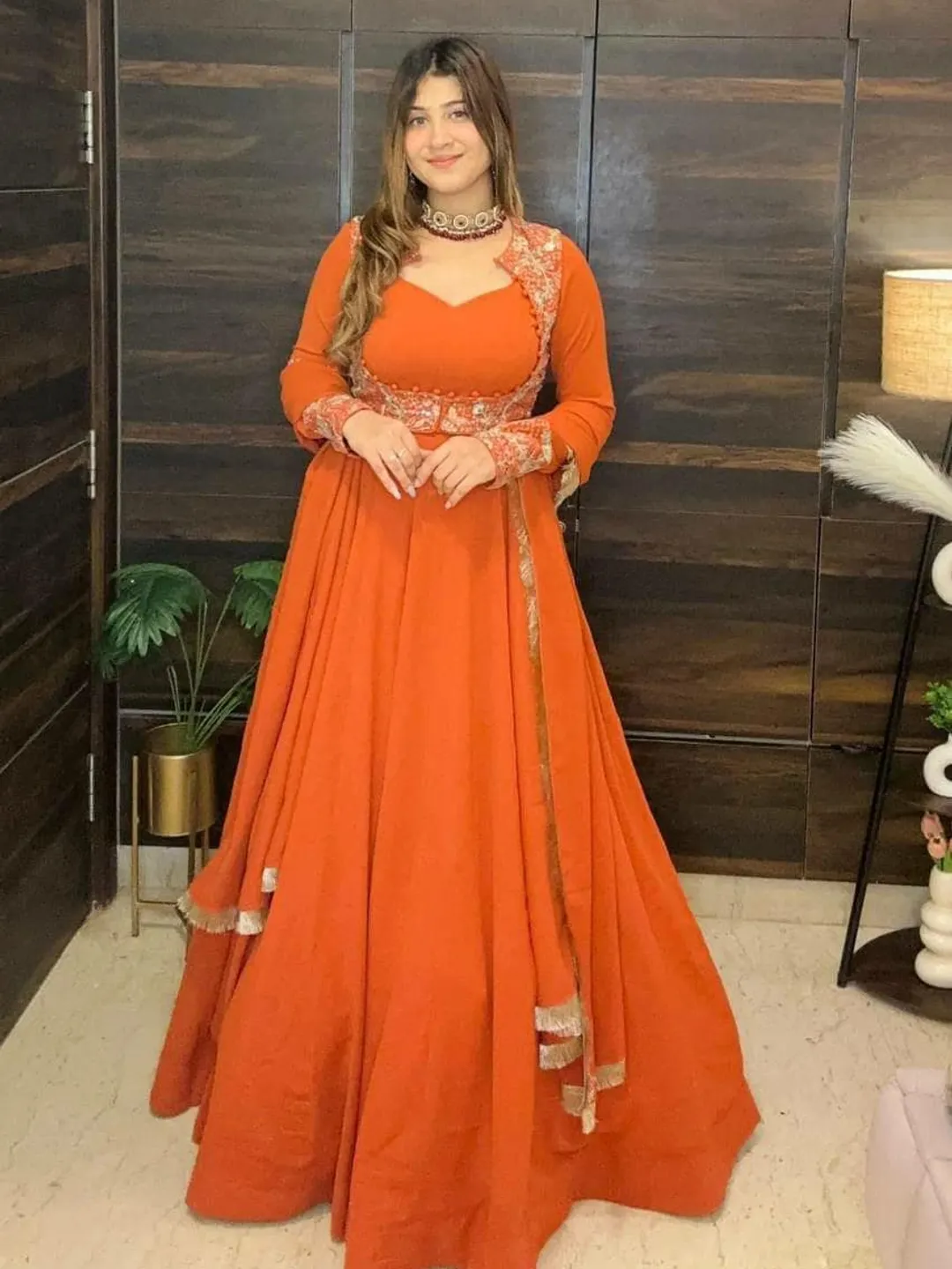 Maroon Anarkali Gown for Women Indian Ethnic Dress Wedding Party Wear Long  Anarkali Suit Festive Dress Bollywood Style Dress For Women