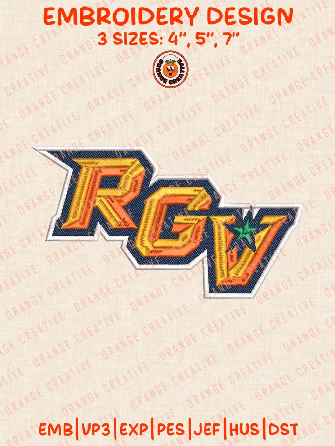 UTRGV Vaqueros Logo Embroidery Design Files, NCAA Logos Embroidery Designs, NCAA UT Rio Grande Valley Vaqueros Machine Embroidery Files, 3 Sizes, Custom Sizes, Instant Download